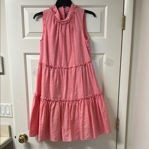 Vince Camuto Pink Ruffled Tiered Sundress